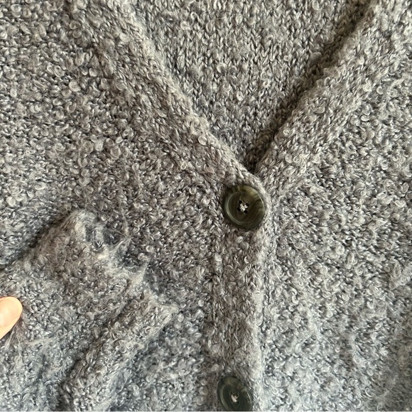 Abercrombie & Fitch- Cozy Boucle Blue/Gray Women's Sweater - Picture 3 of 6